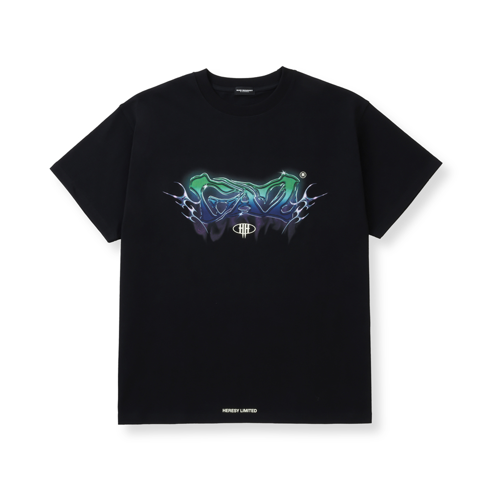 GAZ CHROME LOGO TEE / BLACK